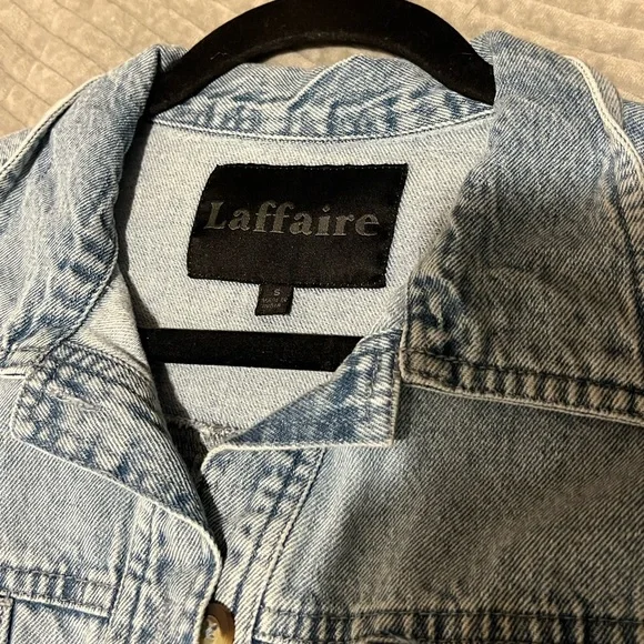 Laffair Light Wash Denim Jacket - Pale Blue - Picture 4 of 4